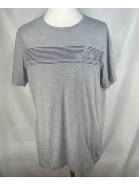 Travis Mathew Graphic Logo Crew Neck T-Shirt Gray Mens L
